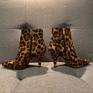 Vince Camuto Leopard Ankle Boots NWOB